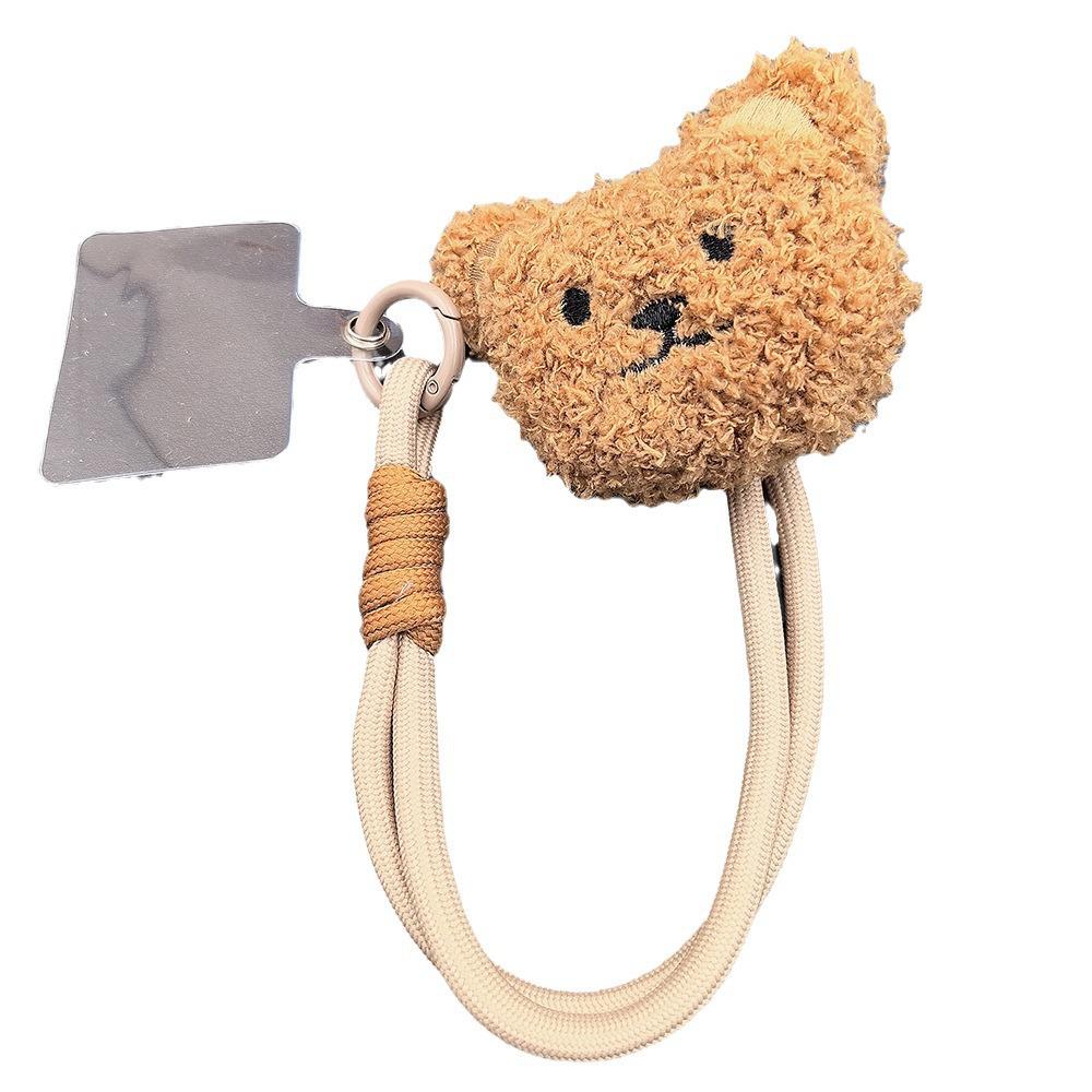 Autumn/Winter Cute Bear Plush Wristlet Phone Case & Lanyard