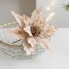 DIY Weihnachten Pailletten Blume 26cm Kunstblume Glitzer Weihnachts-Poinsettia Blume Partygeschenke