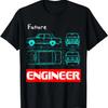 Future Car Engineer Classic Car Blueprint Cool Tee Gift T-Shirt