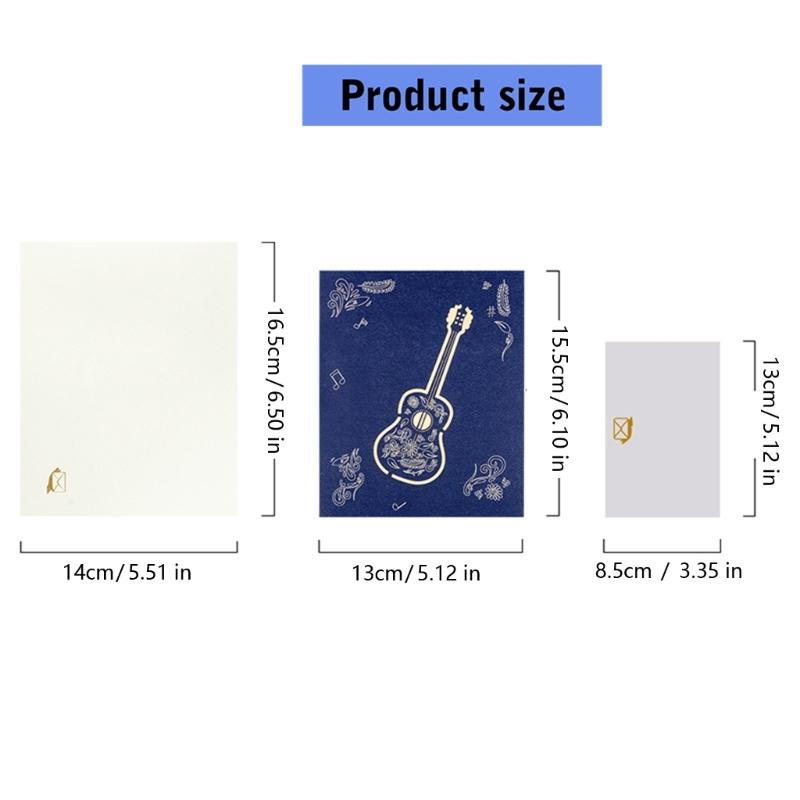 Handcrafted 3D Popup Guitar Card With Realistic Design Perfect Birthday Present For Home Decors Collectible