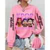 Women's Casual Anime KPop Demon Hunters Printed Pullover Sweatshirts Design Long Sleeved Round Neck Autumn