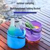Portable Foldable Car Wash & Camping Bucket - Compact for Fishing, Travel, Outdoor & Household Use