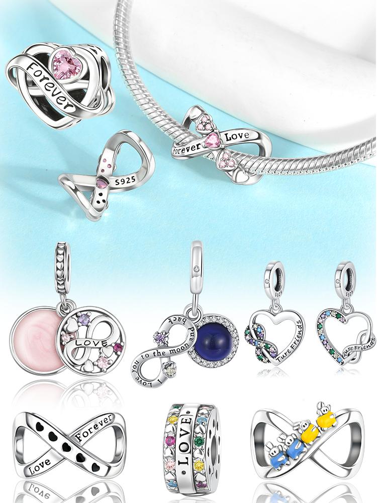 Romantic Heart Rabbit Eternal Love Copper Plated For Charms Copper Plated Original Bracelet For Jewelry Making