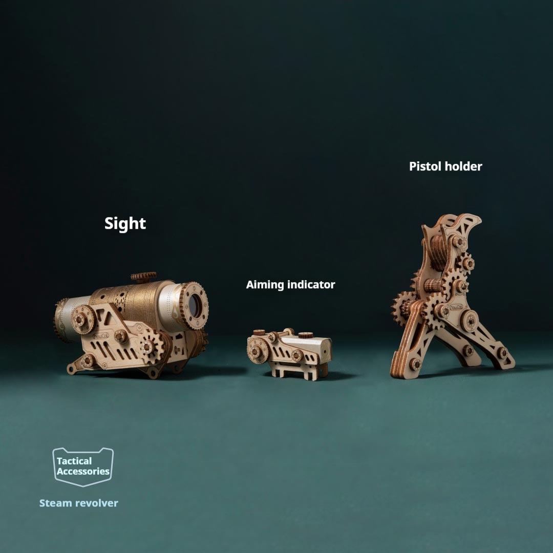 

Original How Cat CHOPIGOO DIY 3D Wooden Puzzle Steam Revolver Assembly Model Kits Toys For Children Kids Girls Birthday Gift