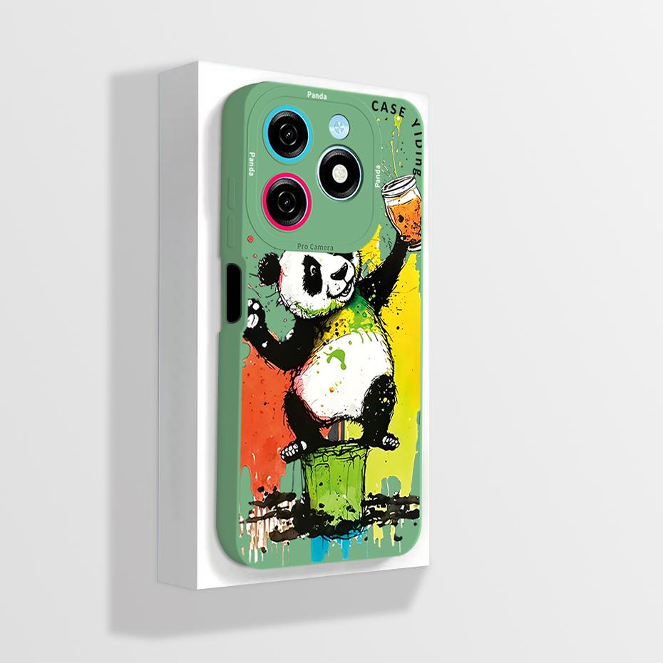 Pour Tecno Spark 20 20C Coque Mignon Dessin Animé Astronaute Carrée Silicone Liquide Souple Housse de Protection pour Téléphone Pour Tecno Spark20 20C Funda