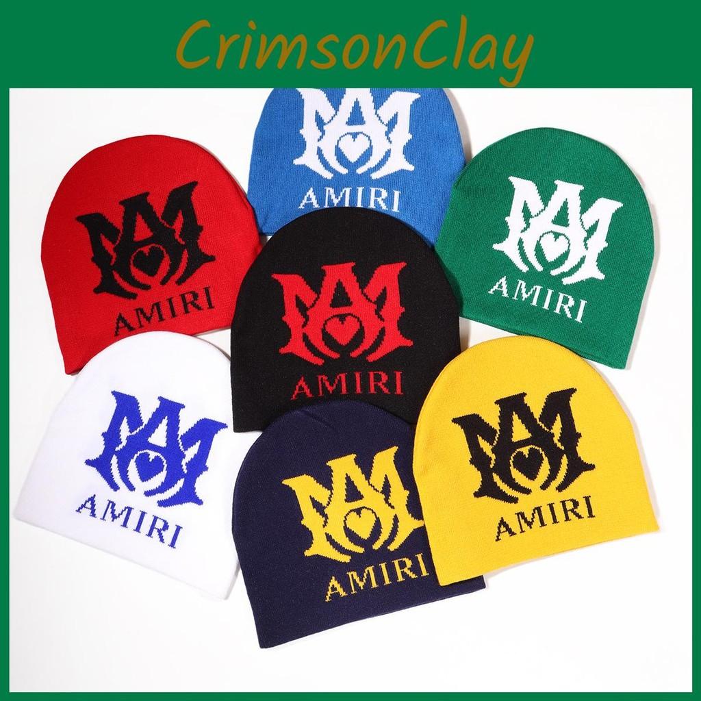 Amiri Letter Pattern Knitted Cap Beanie Hat Fashion Casual Outdoor Gift Warm