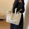 Solid Color Lady Laptop Handbags Large Capacity Women Cloud Tote Bag Puffer Shoulder Bag  Female
