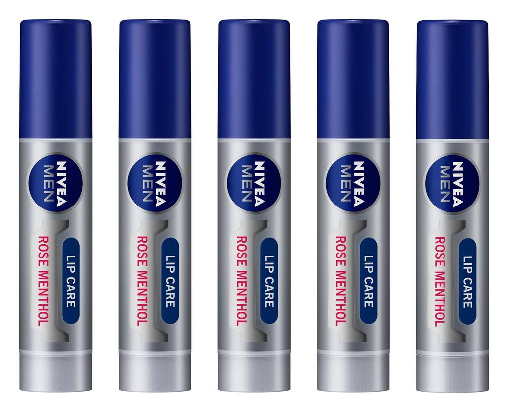 Nivea for Men Lip Rose Menthol x 5 pack [Kao] 3.5g