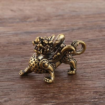 Vintage Brass Keychain Accessories: Small Copper Ornaments with Ancient Charm