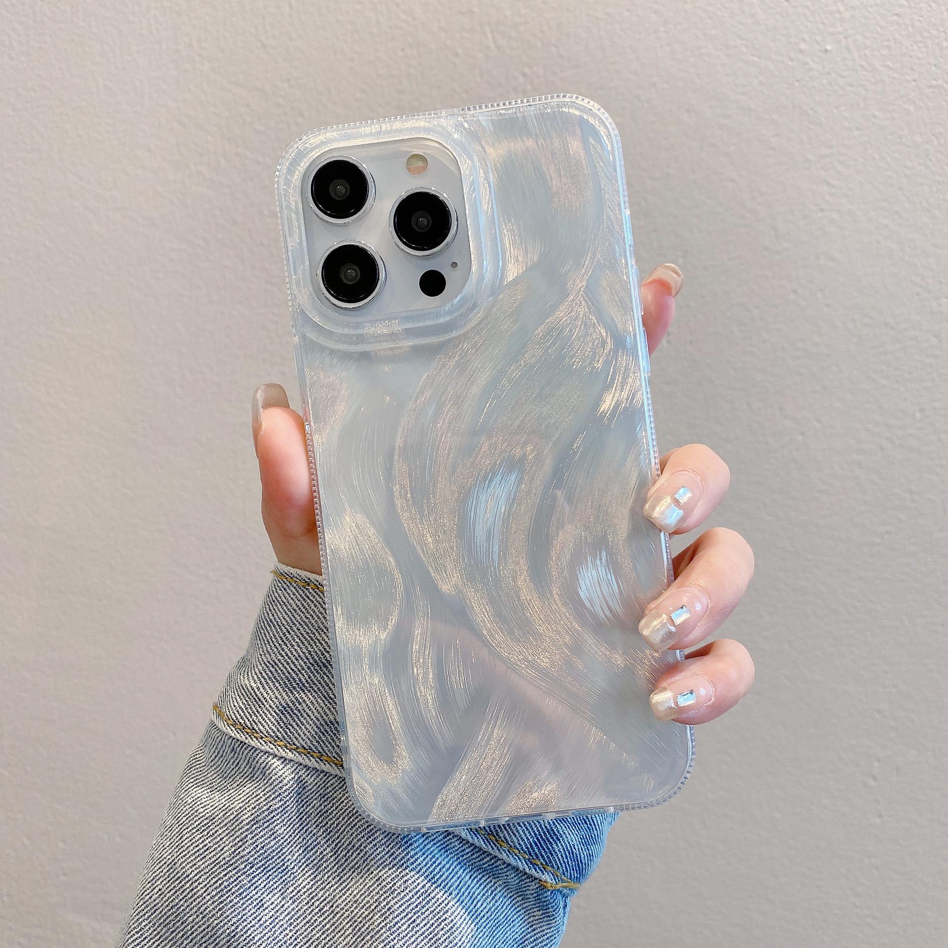 

Серебристый жесткий чехол с мягкими краями для iPhone 14 и Apple 15 Pro iPhone 13