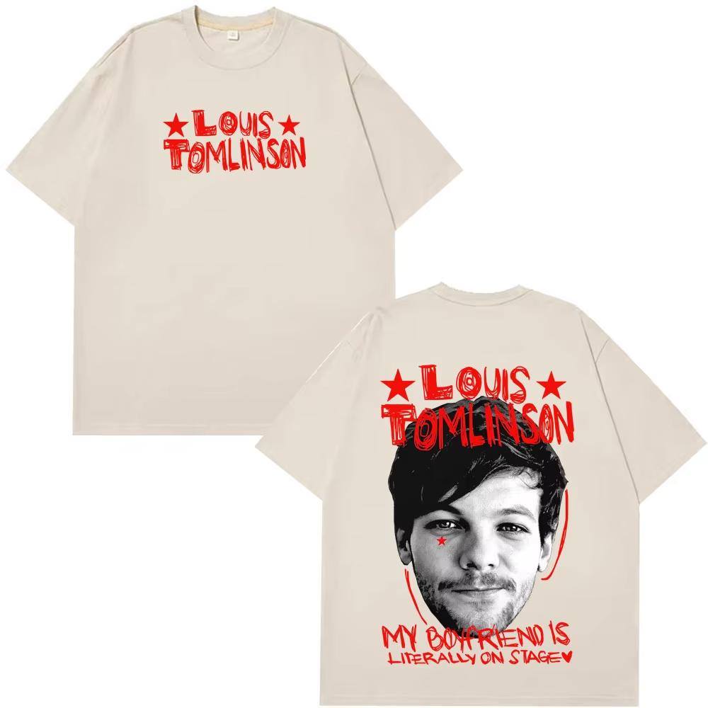 Singer Louis Tomlinson Fashion Printed T-shirt Men Women High Quality T Shirt Summer Short Sleeve Cotton Vintage T-shirts