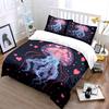 Jellyfish with Romantic Pink Hearts Print Bedding Set 1 Duvet Cover 2 Pillowcases for Adult and Children Luxury Gift Full Size