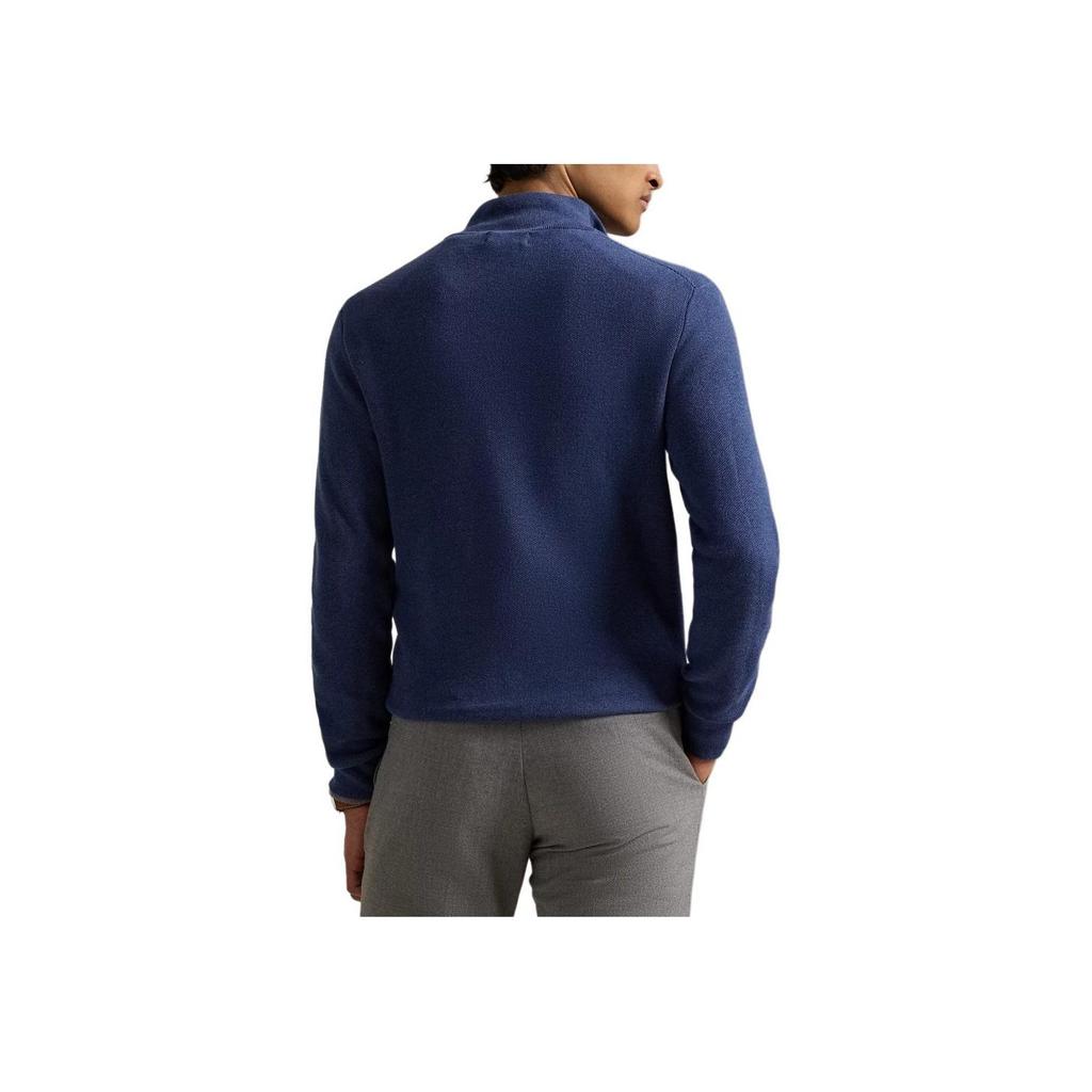 Polo Ralph Lauren Solid Color Small Pony Logo Embroidered Half-Zip Waffle Knit Sweater Men Sweater 710932304514