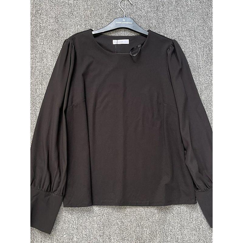 Surplus Stock from Foreign Trade, European Style Patchwork Autumn New Women's Long-Sleeve Pullover Shirt T-Shirt, Round Neck, Loose Fit