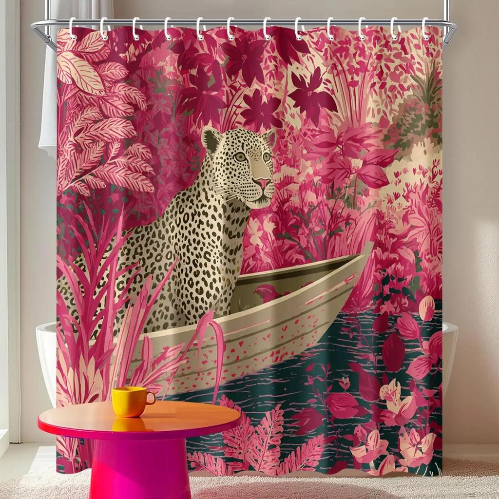 Mandala Shower Curtain Boho Bathroom Decor Vintage Floral Tapestry Pattern Curtain Hippie Indian Aesthetic Blue Orange Beige