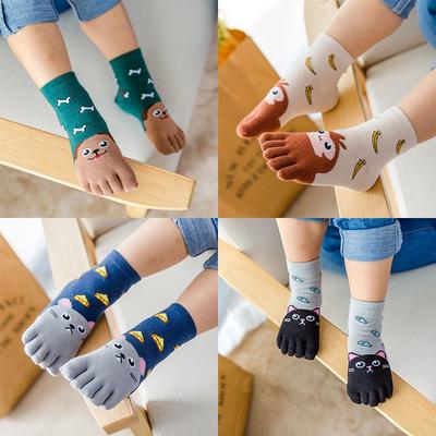 Five Fingers Sock Kids Baby Soft Hot New Boys Girls Toddler Cartoon Animal Toe Socks 1Pair Cotton Hosiery Cute  Jewelry Accessory