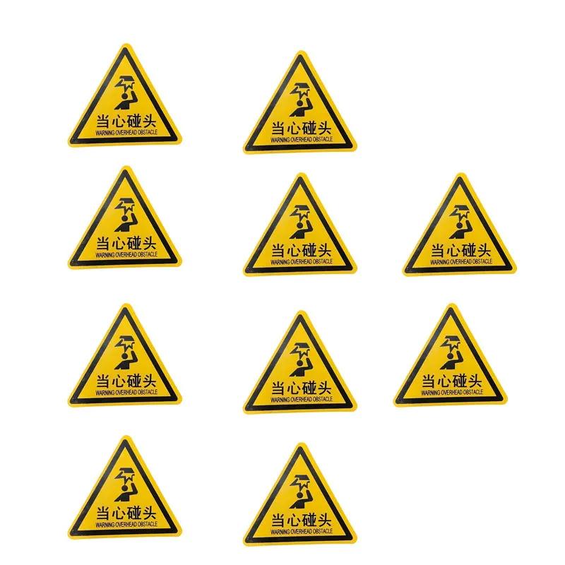 10pcs Danger Warning Indication Safety Signs Fluorescent Safety Warning Signs Nighttime Warning Signs for Warehouse Laboratory 10pcs