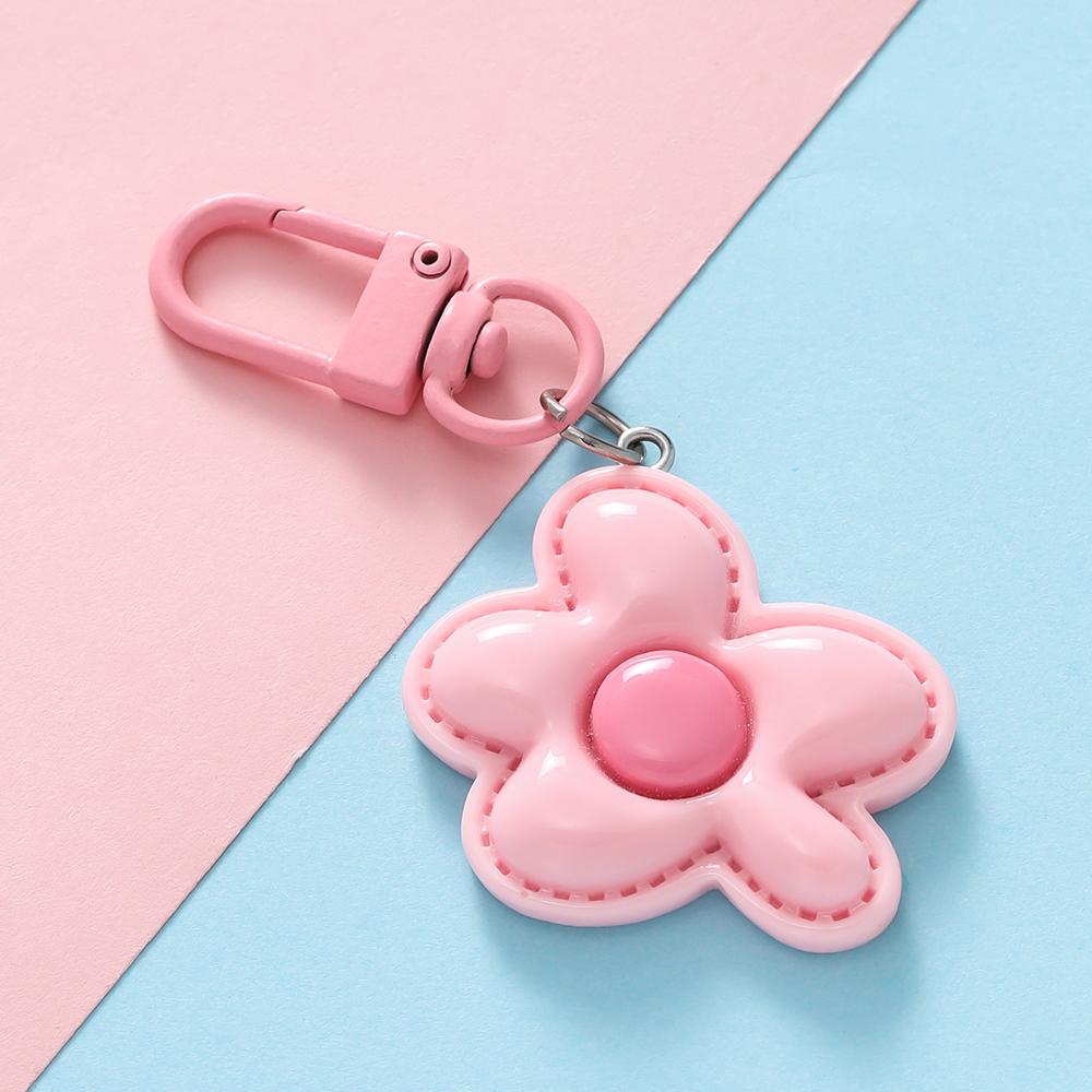 1pc Flower Keychain Cute Mini Resin Floral Keyring Colorful Pendant for Keychain Bag Decoration Accessories