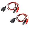 2pcs USB to igator Clip Adapter Cable Male Female USB to igator Clip Probe USB Cables with igator Clip for Circuit Test