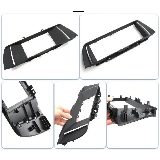 For BMW 5 Series F10 F18 ID4 Painted Piano Black Radio Frame LCD Display Screen Decorative Frame 10.25 Inch 6.5 Inch Display
