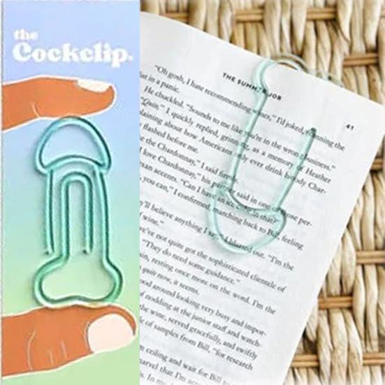 Funniest Book Clip Cock Weenie Shaped Lightweight Easy To Carry Acrylic Book Marker Fun Reading Sign