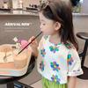 Girls Korean Short Sleeve T Shirt Summer Baby Casual Cotton Top for Toddlers