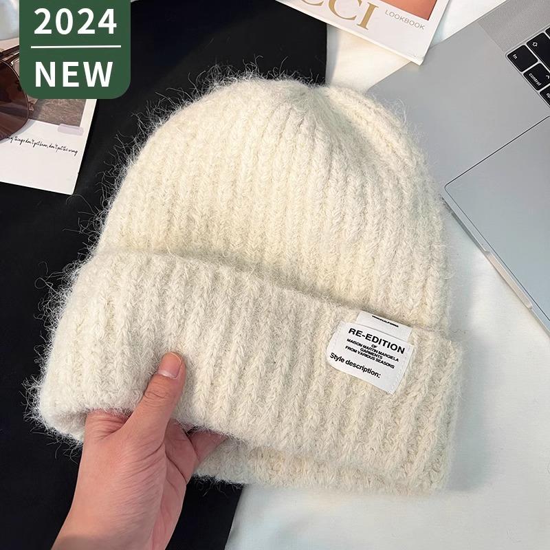 

New Women s Thick and Warm Woolen Hat for Autumn and Winter with A Large Bust That Makes The Face Look Slimmer A Loose Knitted Hat and A Cold Hat One size