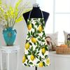 Grembiule Stampa Limoni Lino Cotone Frutta Agrumata Grembiule da Cucina per Donne Chef Cucina Cottura Festa Estiva Regalo