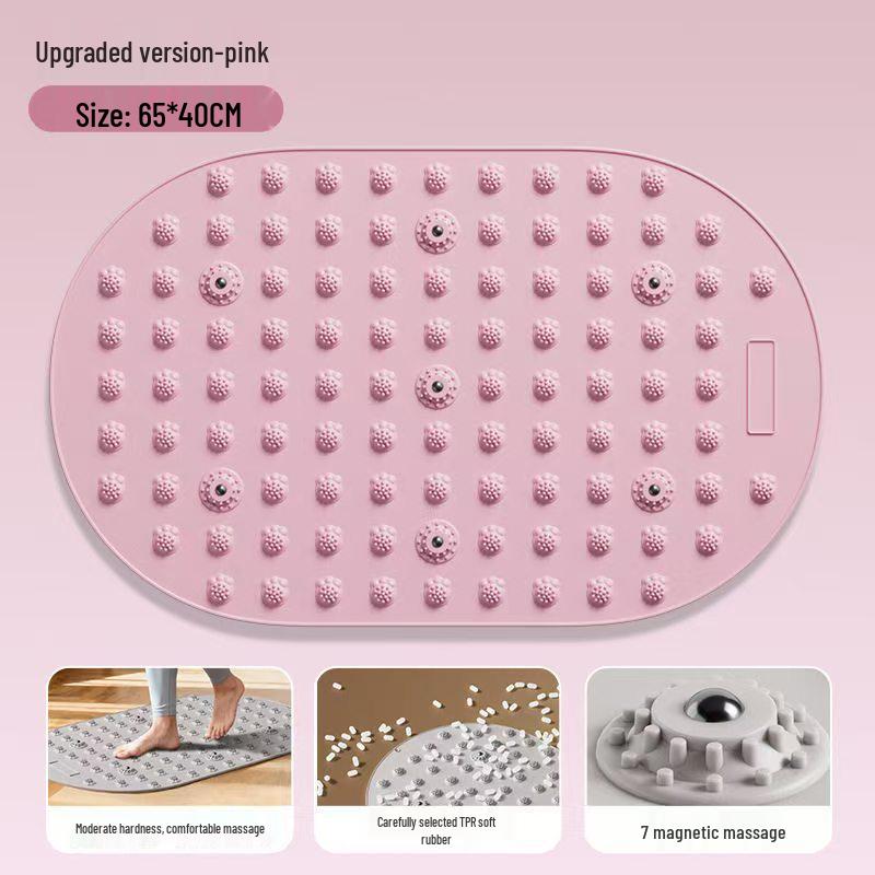 Liquid Soft Rubber Acupressure Mat for Foot Massage and Meridian Stimulation 6th Gen Liquid Silicone—65*40cm