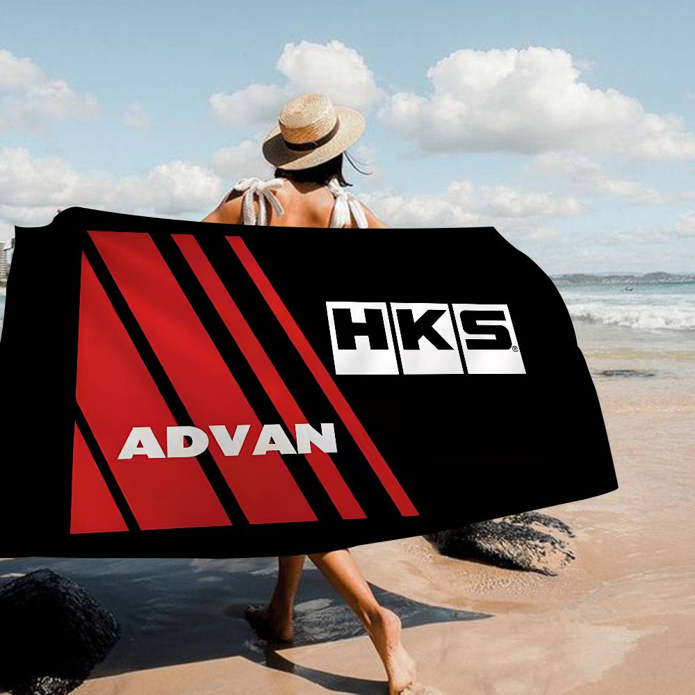 Sports Car HKS JDM Big Microfiber Beach Towels Quick Dry Towel Sand Beach Towels Pool Towel For Travel Swim Pool Yoga
