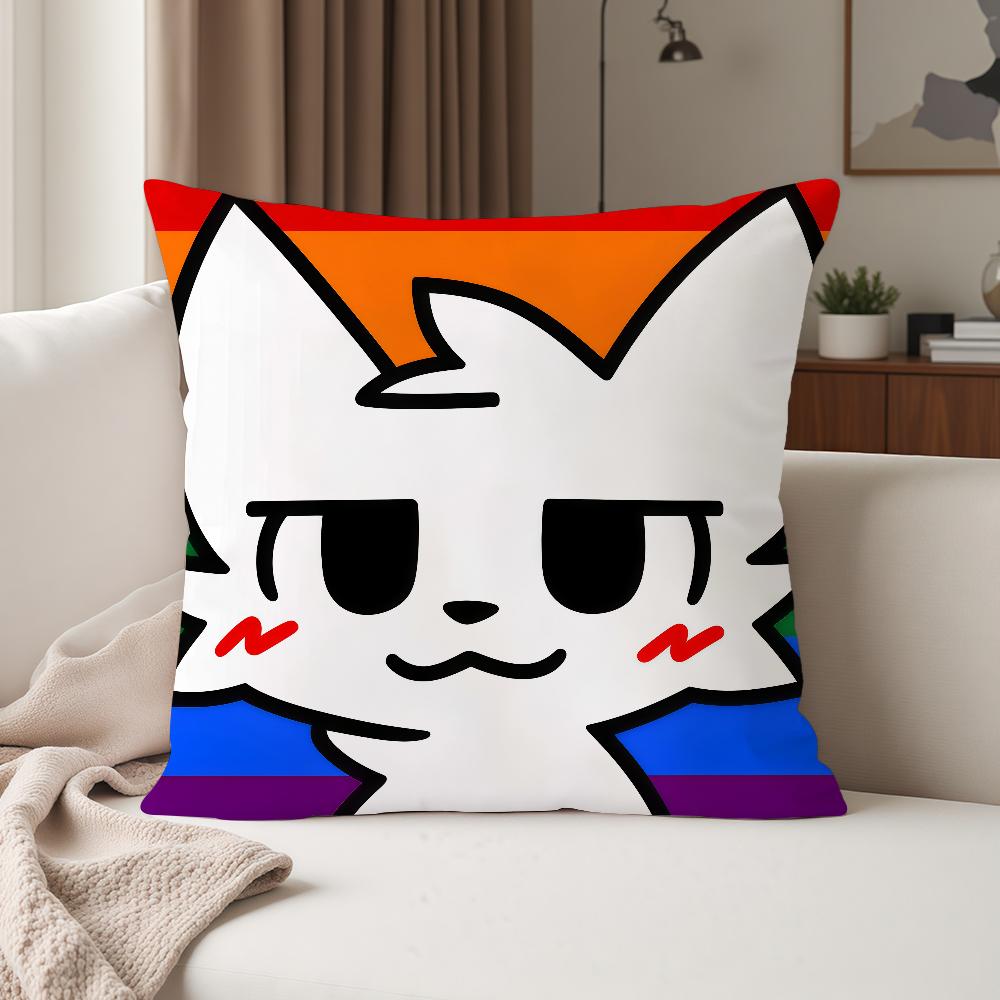 Boykisser Silly Cat Cute Pillow Case Suitable For Bedrooms Living Rooms Cars Home Decoration