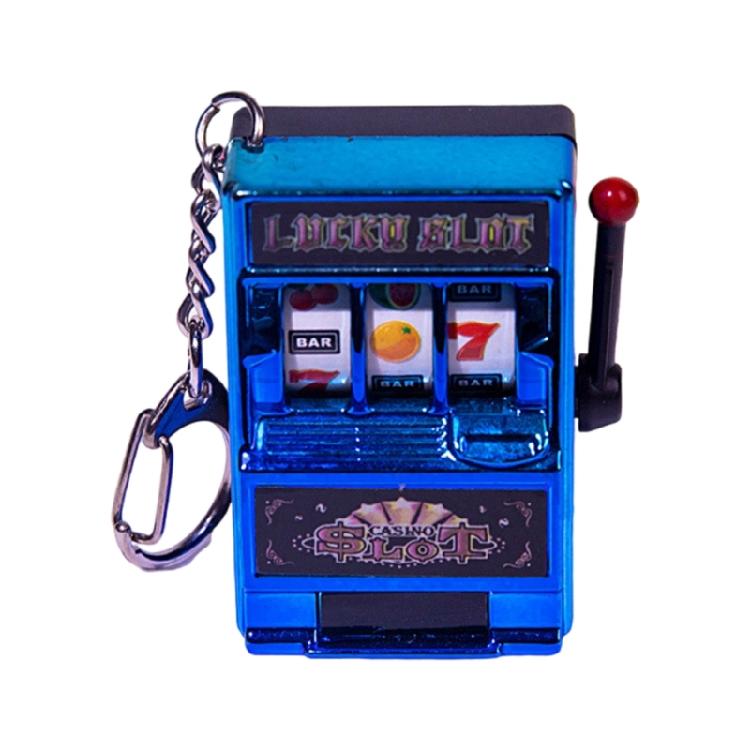 Miniature Fruit Slot Machines Keychain Charm Colorful Accessory for Bags Portable Entertainment Phone Chain Decoration