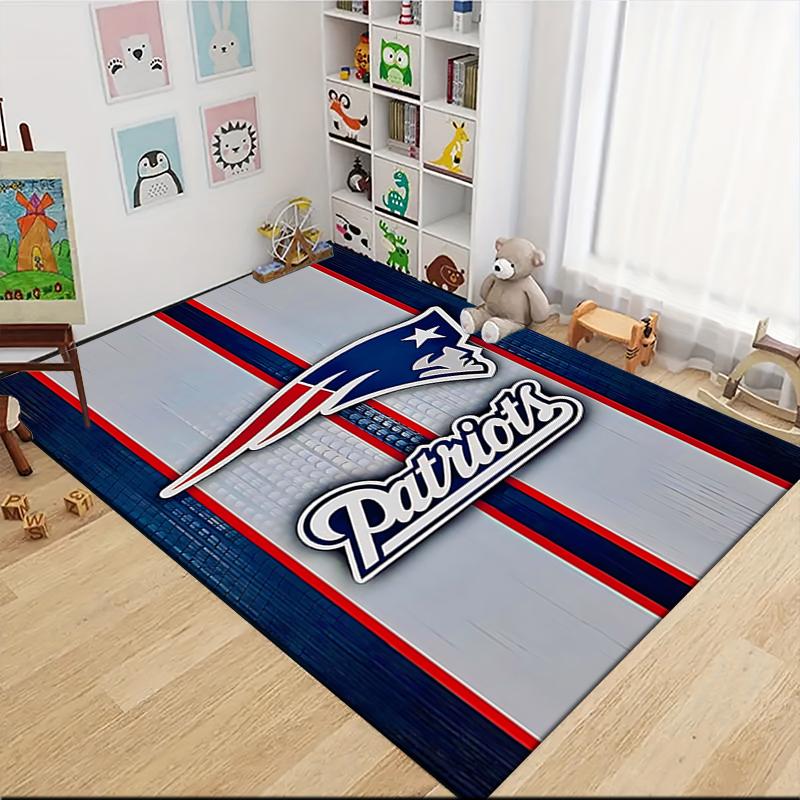 Patriots Team Spirit Carpet Rug Soft Washable Anti Slip Home Living Room Sofa Mats Personalized Christmas Rug