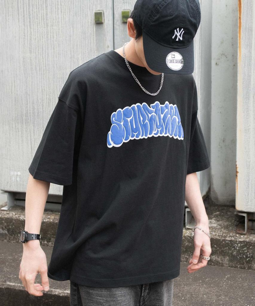 WEGO Unisex Short Sleeve Set with Accessory Oversized Size Black 2-Piece T-Shirt Graphics, Silhouette, Streetwear, Casual, Gift, Spring, Summer, Fall,