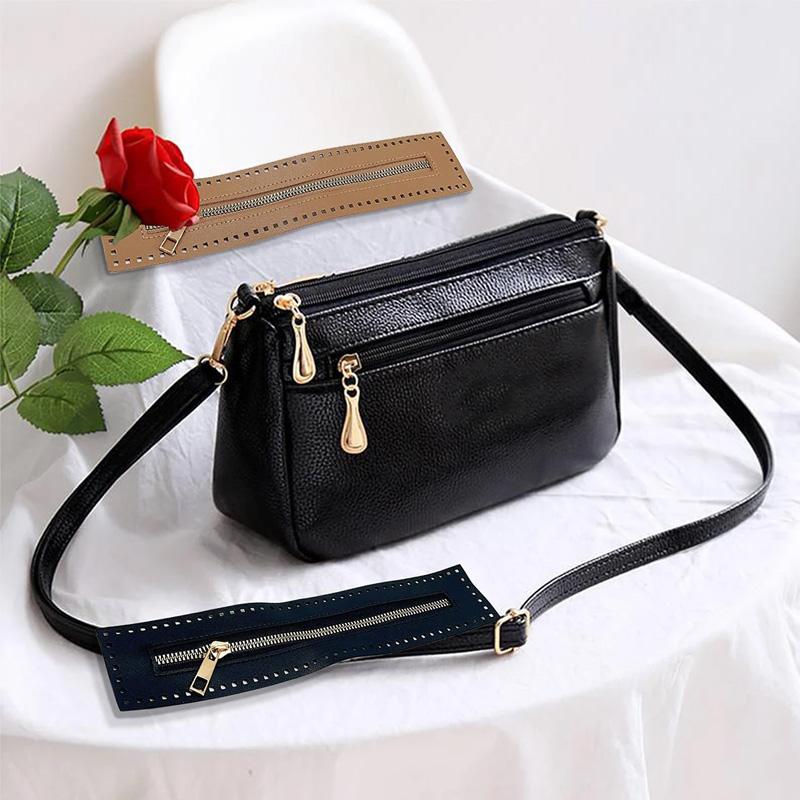 1PC PU 27cm Craft Supplies High Quality Double Sided for DIY Bags Leather Zipper Solid Zipper Sewing Accessories