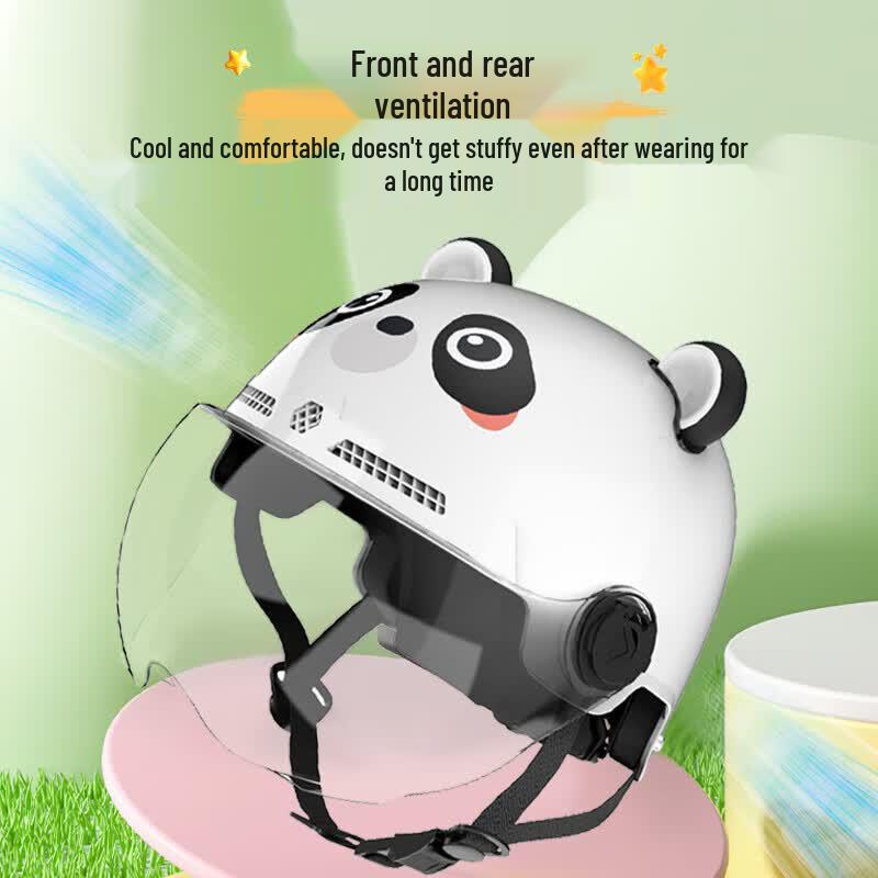 Adandyish Parent-Child Electric Motorcycle Half Helmet