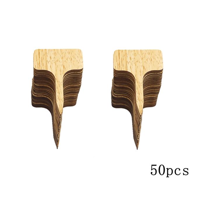 

6*10cm 50Pcs Bamboo Plant Labels Vegetable Garden Markers T-Type Plant Tags for Plants One Size