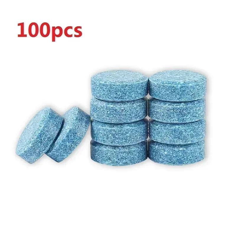 2-100pc Solid Cleaner Car Windshield Washer Fluid Concentrated Effervescen Tablets for Car Room Kitchen Window Glass Cleaning