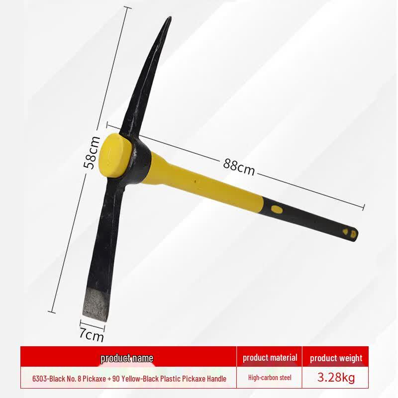 Forged Steel Pickaxe & Hoe