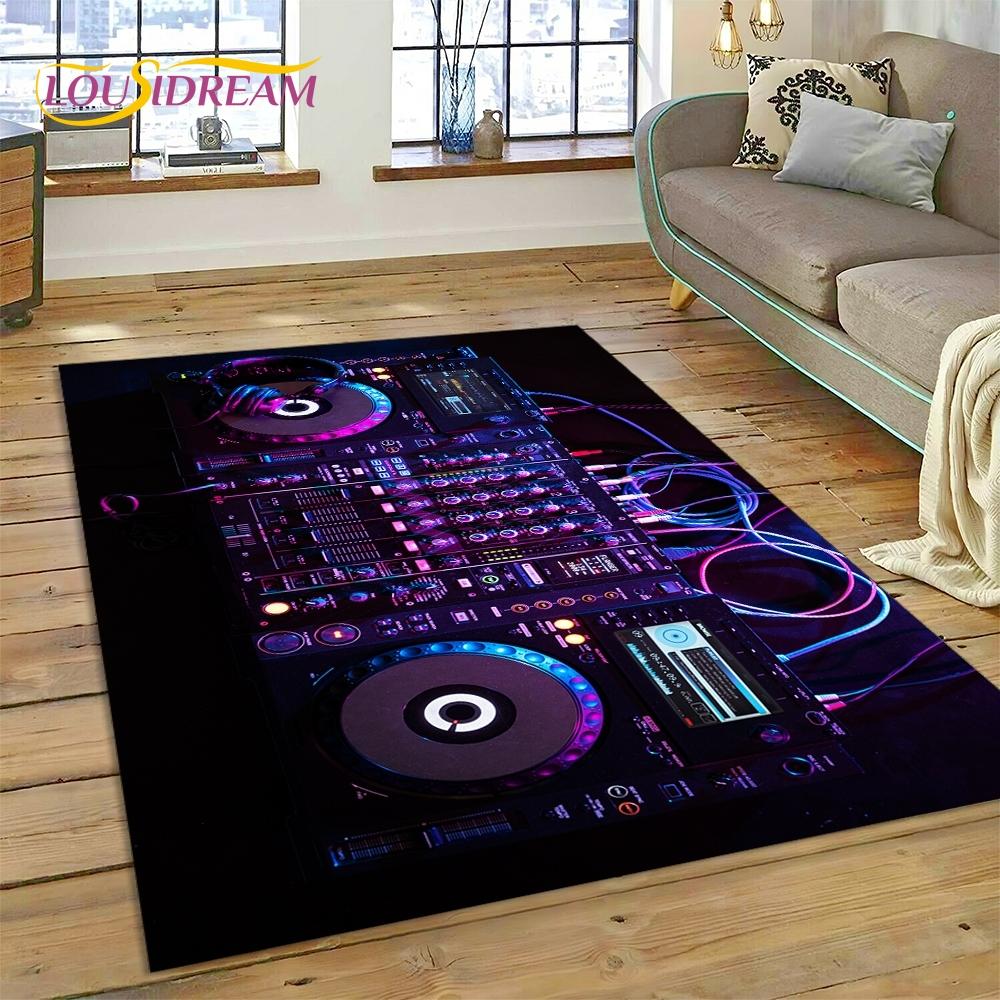 Vinyl Record Music DJ Screen tape Rug Carpet for Living Room Bedroom Home Decor,Floor Mat Non-slip Decoration for Sofa  Doormat