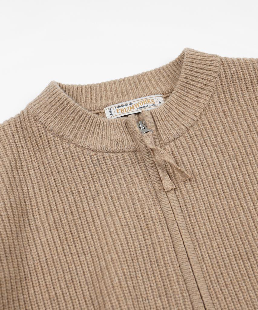 Frizmworks Wool Deck Zip Up Cardigan _ Oatmeal