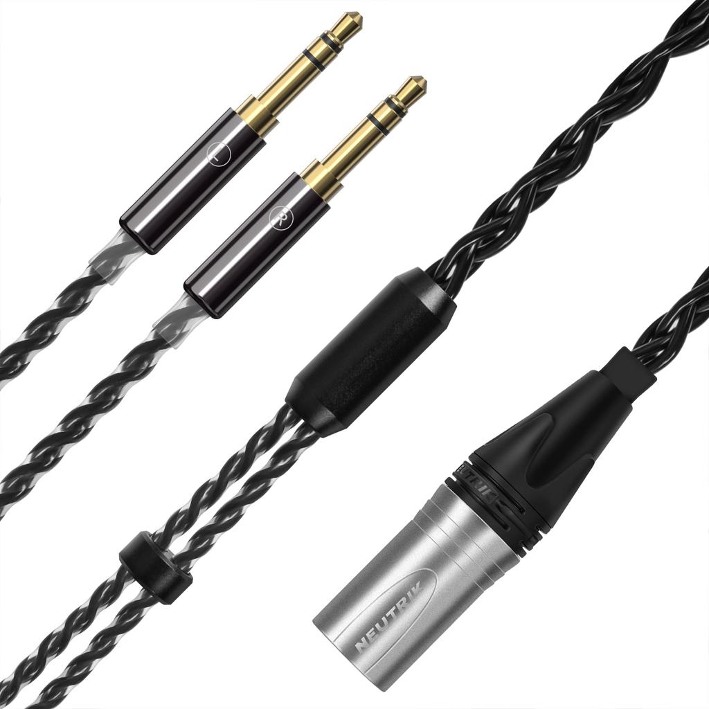 Linkidea Upgrade 6N Audio Cable for HIFIMAN Edition and DENONs XLR to Dual Male Replacement Headphone Cord XS, SUNDARA, Arya, HE400SE, Ananda,