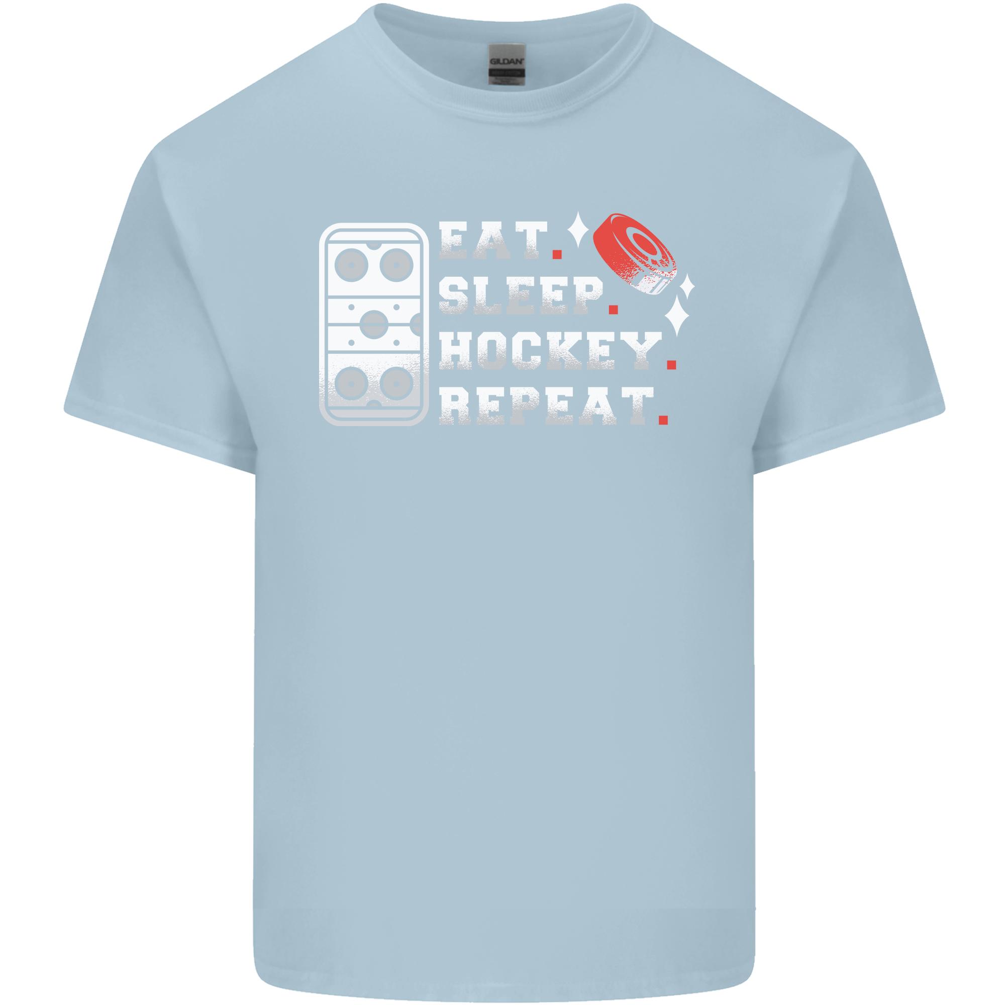 Eat Sleep Hockey Repeat Ice Street Funny Unisexs Light Cotton TShirt S