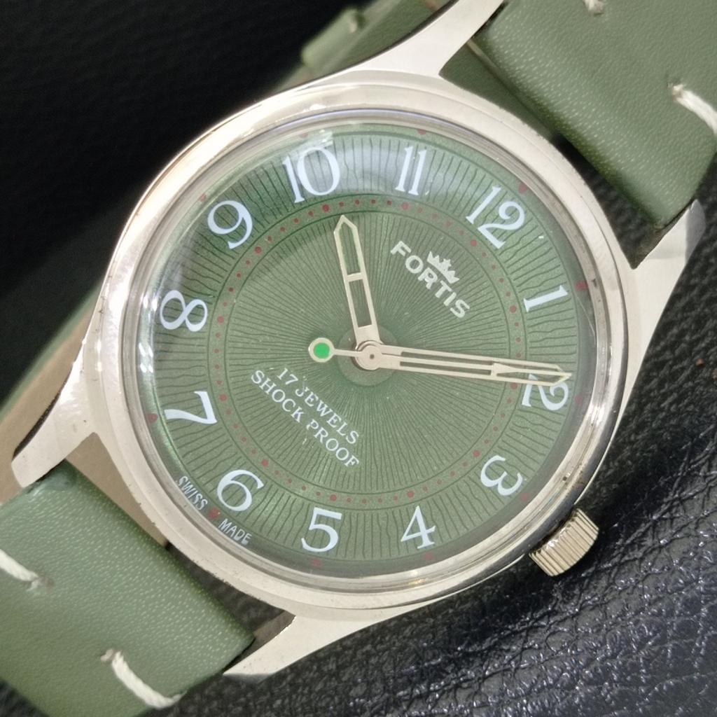 

ВИНТАЖНЫЕ МУЖСКИЕ ЧАСЫ С РУЧНЫМ ЗАВОДОМ ШВЕЙЦАРСКИЕ, ОТРЕСТАВРИРОВАННЫЕ, С ЗЕЛЕНЫМ ЦИФЕРБЛАТОМ a500041-2 R151a-a500041