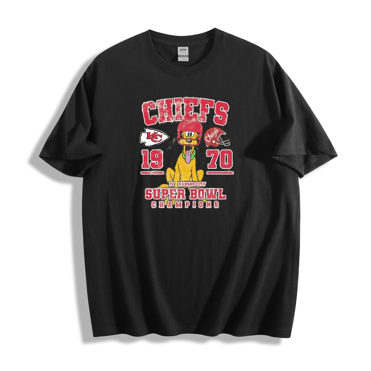 Vintage Kansas City Chiefs Pluto Super Bowl Champions T-Shirt S