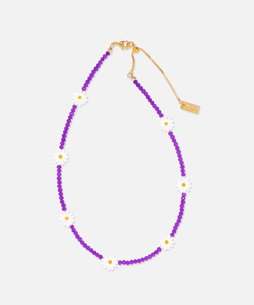 Sundaydiscoclub Alice Beaded Necklace Purple