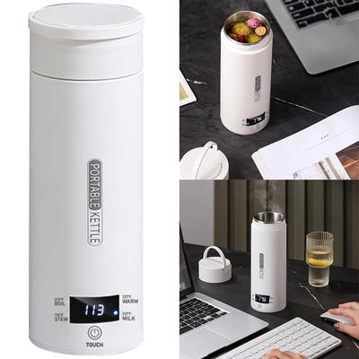 500ML Portable Electric Kettles Tea Coffee Kettle Mini Travel Boil Water Stewable Keep Warm Appliances Thermo Anti-Scald Bottle