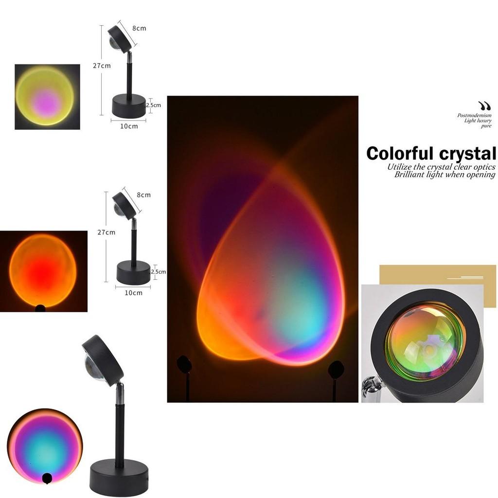 Beautiful Sunset Projection Lamp In Rainbow Colors For Creative Spaces And Captivating Photography