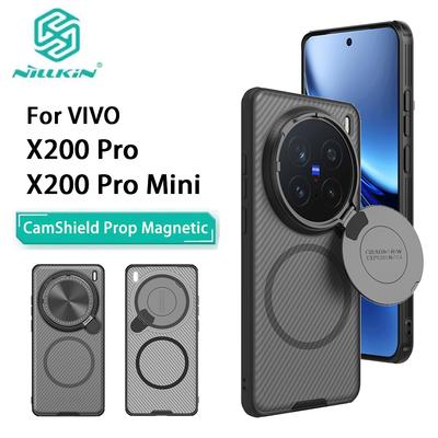 Per VIVO X200 PRO MINI Custodia per telefono Nillkin CamShield Prop Magnetic Clear Version Custodia rigida in PC+TPU antiurto Cover posteriore