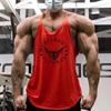 Print Decoration Vests Summer Street Trend Sexy Cotton Loose Tank Top Fitness Bodybuilding Cotton Breathable Stringer Singlet